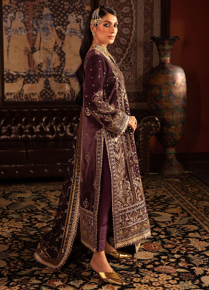 Makhmal By Asim Jofa Embroidered Velvet Suits Unstitched 3 Piece AJ23MK AJMM-06 - Wedding Collection