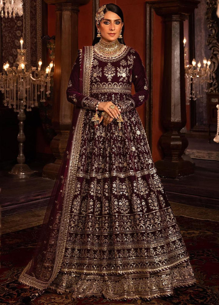 Makhmal By Asim Jofa Embroidered Velvet Suits Unstitched 3 Piece AJ23MK AJMM-11 - Wedding Collection