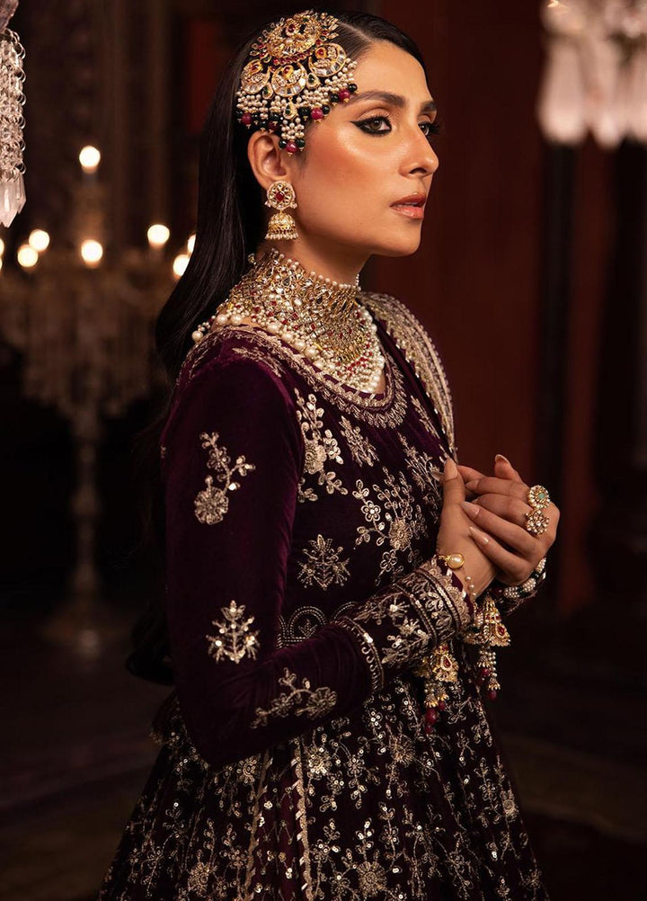 Makhmal By Asim Jofa Embroidered Velvet Suits Unstitched 3 Piece AJ23MK AJMM-11 - Wedding Collection