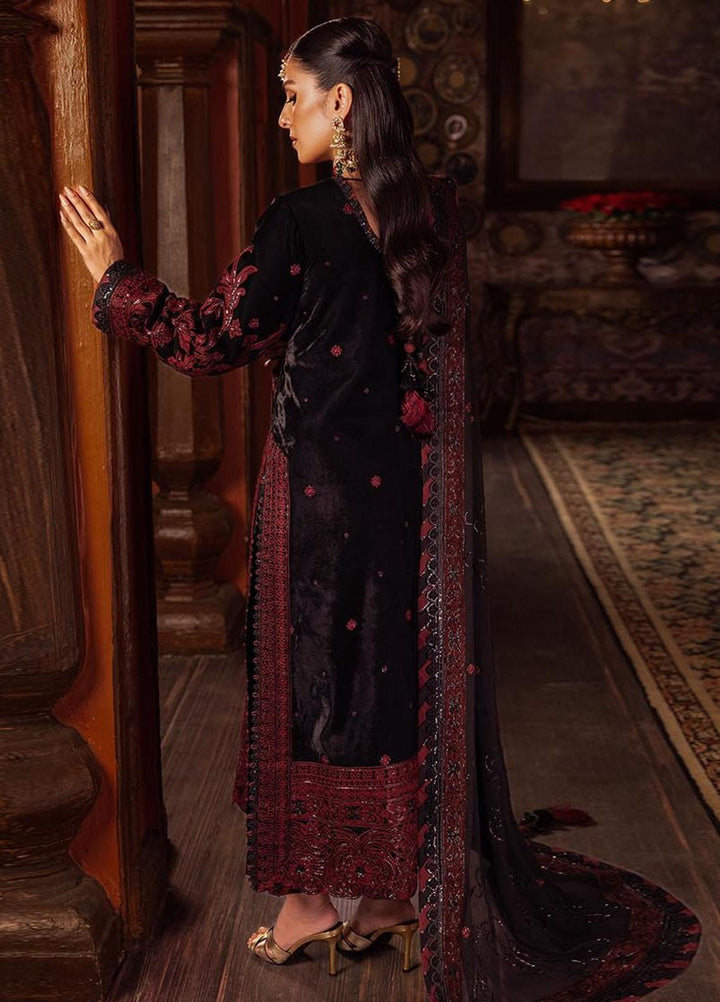 Makhmal By Asim Jofa Embroidered Velvet Suits Unstitched 3 Piece AJ23MK AJMM-12 - Wedding Collection