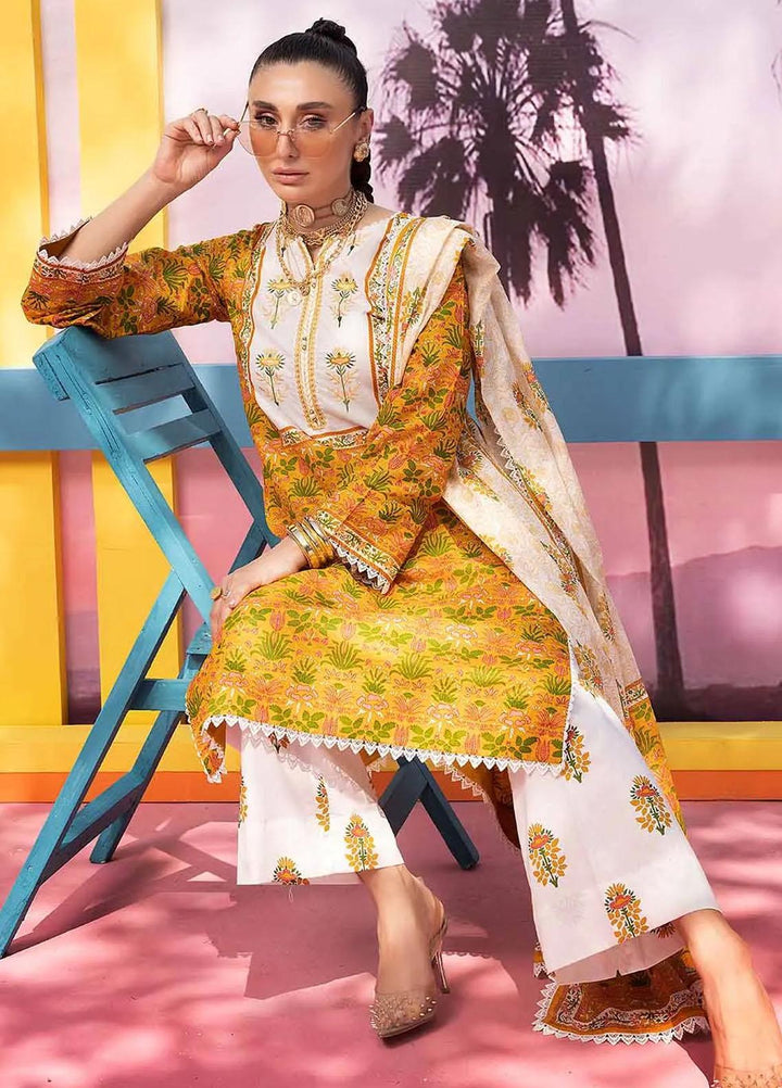 Malhaar By Gul Ahmed Embroidered Lawn Suits Unstitched 3 Piece GA23MH CL-32506 - Summer Collection