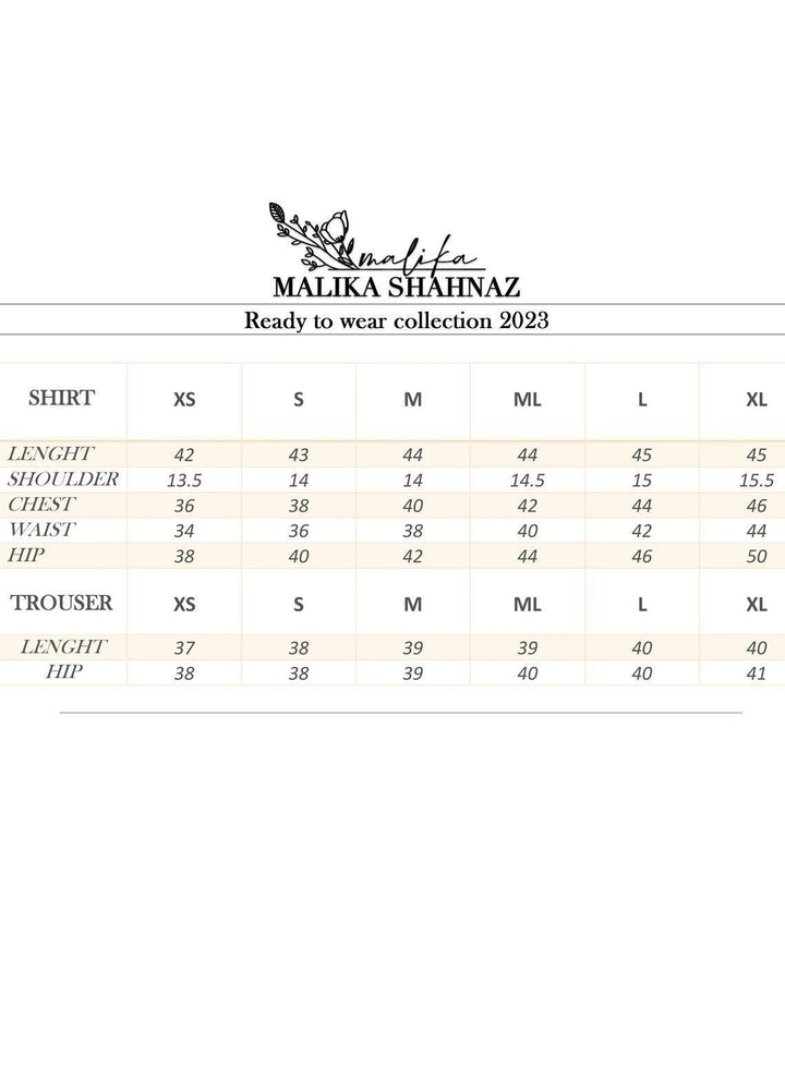 Malika Shahnaz Pret Eastern  2 Piece Suit D-01