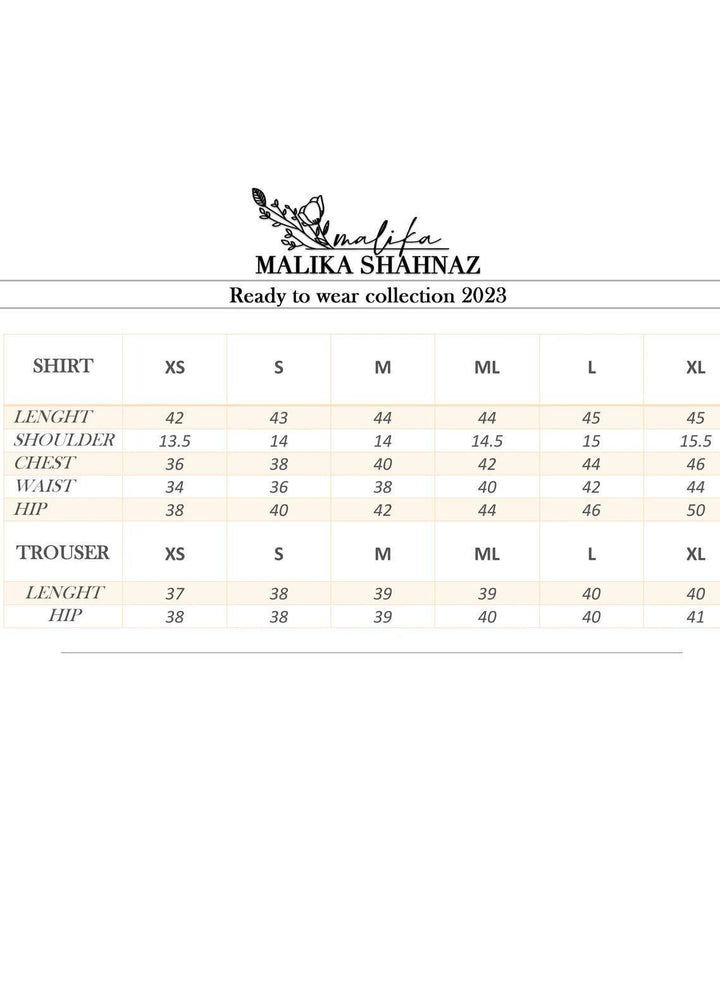 Malika Shahnaz Pret Eastern  2 Piece Suit D-04