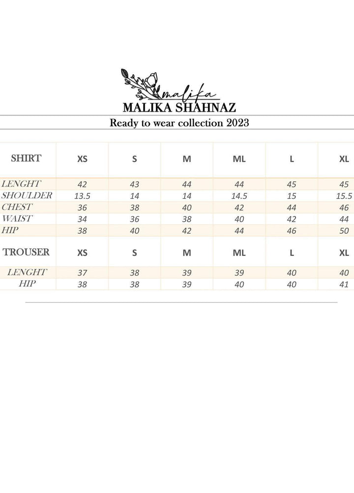 Malika Shahnaz Pret Eastern  2 Piece Suit D-06