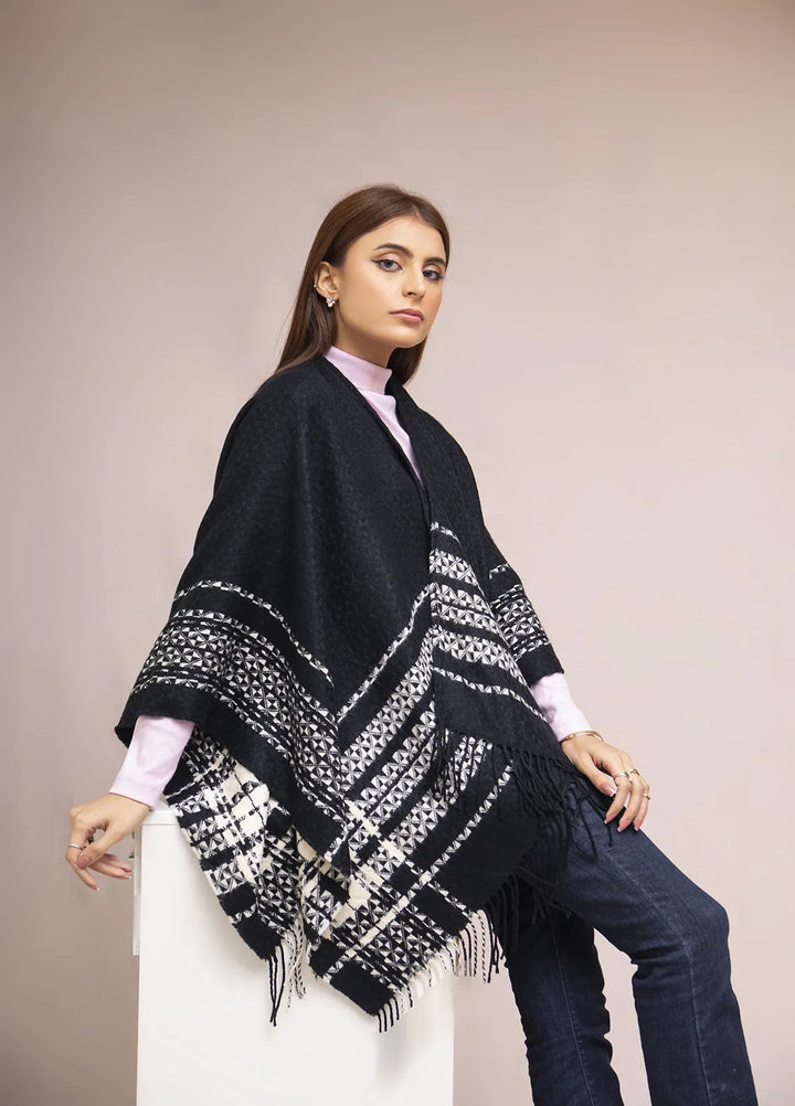 Manahils Polyester Luxury Cape Shawl 020