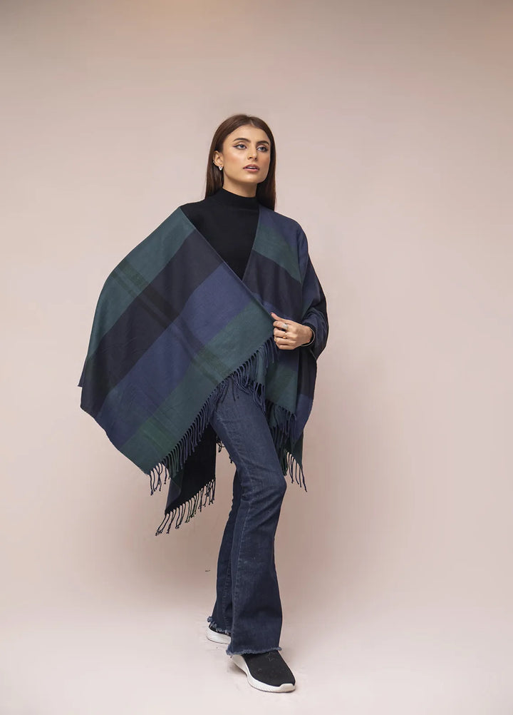 Manahils Polyester Luxury Cape Shawl 022