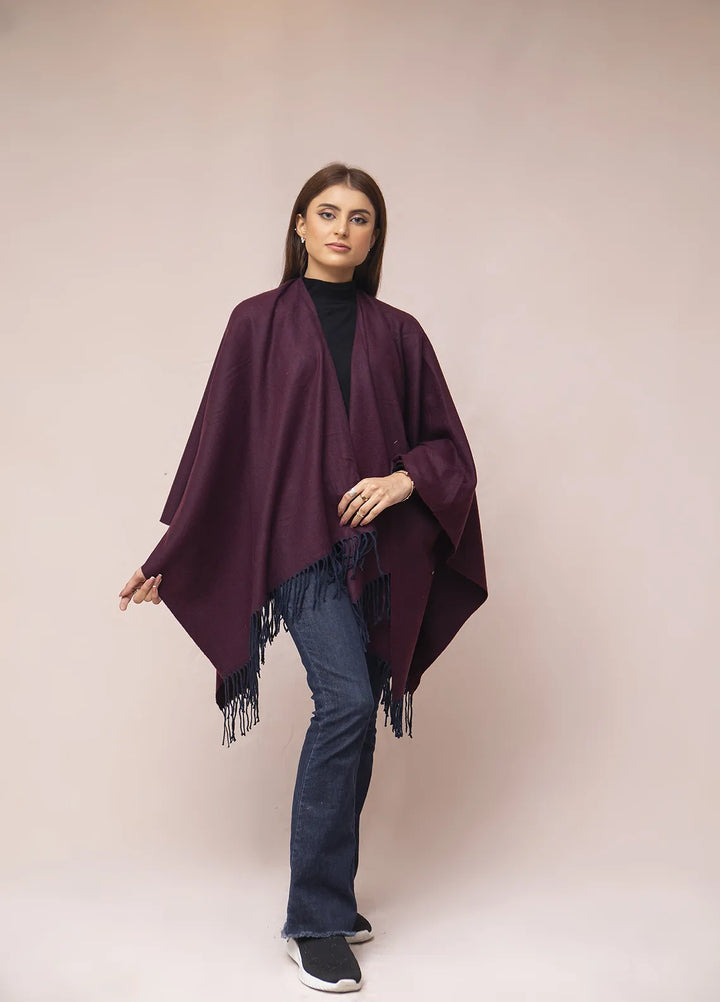 Manahils Polyester Luxury Cape Shawl 027