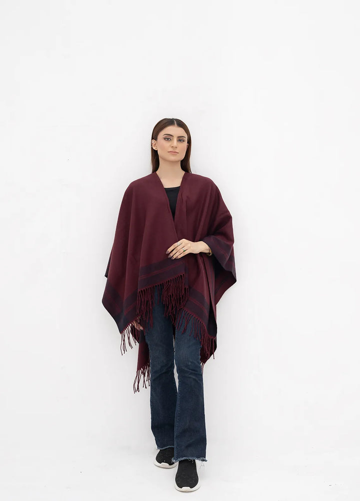 Manahils Polyester Luxury Cape Shawl 050