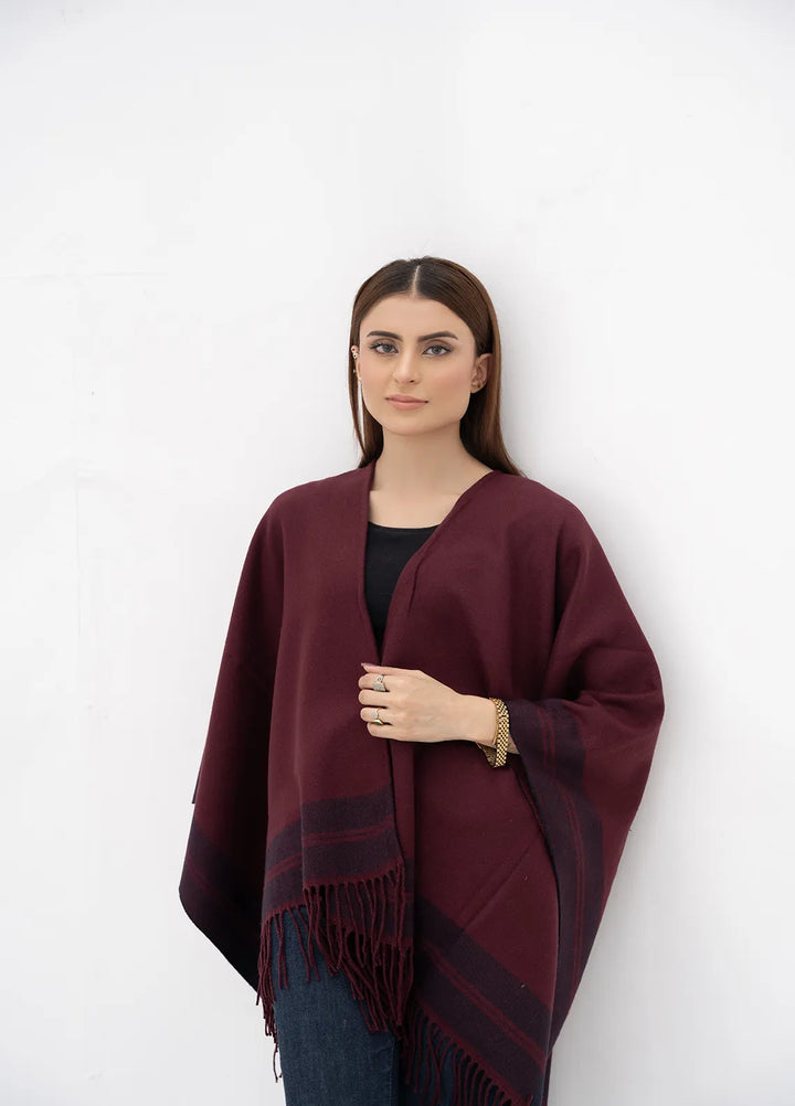 Manahils Polyester Luxury Cape Shawl 050