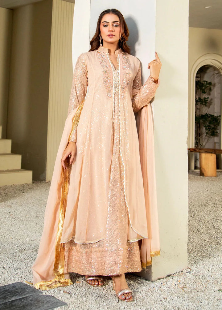 Manahils Pret Embroidered Chiffon 3 Piece Suit K-147