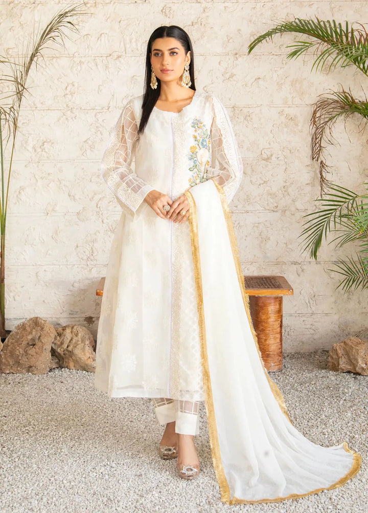 Manahils Pret Embroidered Organza 3 Piece Suit K-139