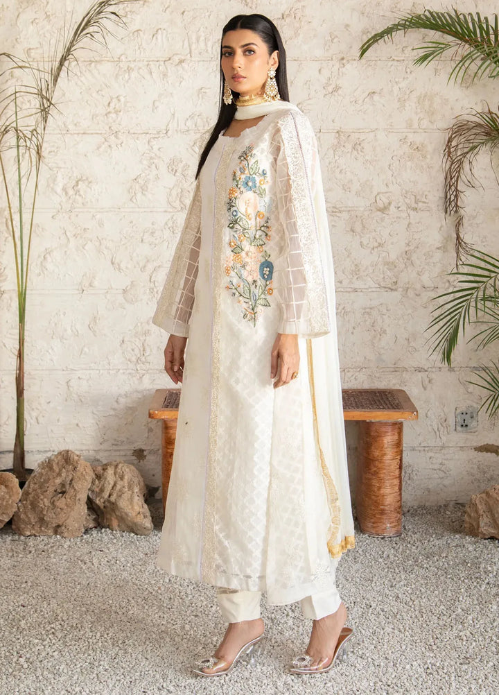 Manahils Pret Embroidered Organza 3 Piece Suit K-139