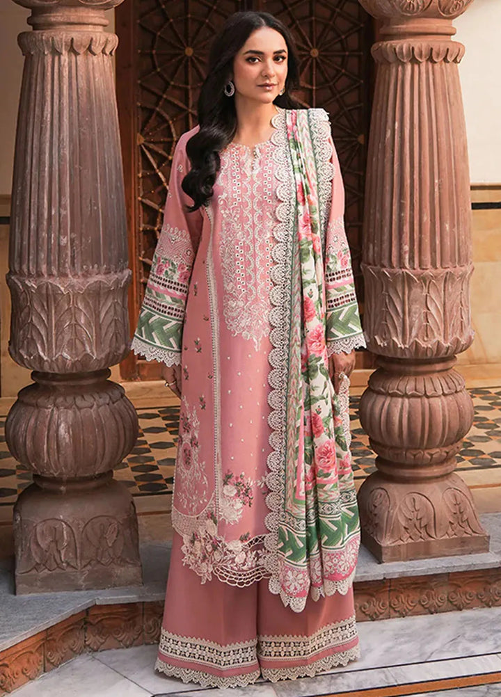 Manara Embroidered Karandi Suit Unstitched 3 Piece MVK-01 Blush - Winter Collection