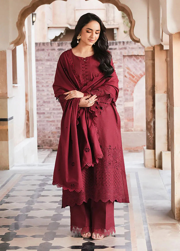 Manara Embroidered Karandi Suit Unstitched 3 Piece MVK-05 Gulaal - Winter Collection