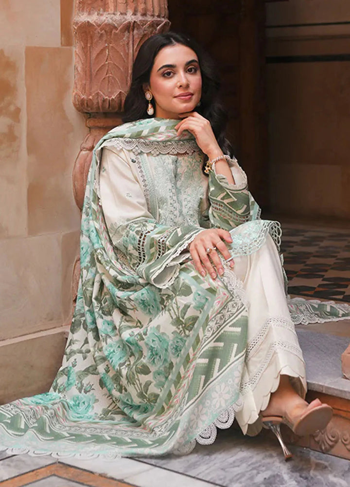 Manara Embroidered Karandi Suit Unstitched 3 Piece MVK-11 Zircon - Winter Collection