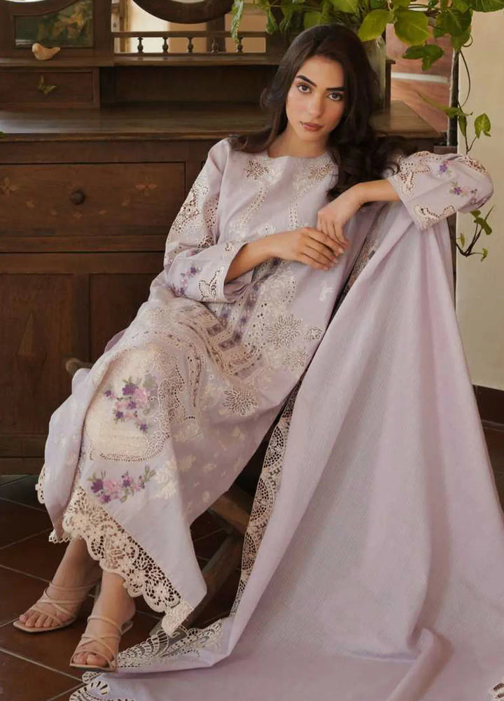 Manara Embroidered Lawn Suit Unstitched 3 Piece MNA24L ML-04 Lilia - Luxury Collection