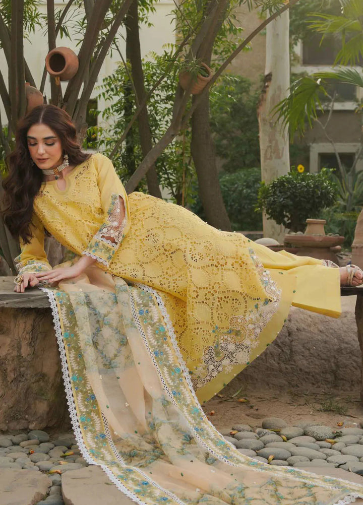 Manara Embroidered Lawn Suit Unstitched 3 Piece MNA24L ML-05 Nehaal - Luxury Collection