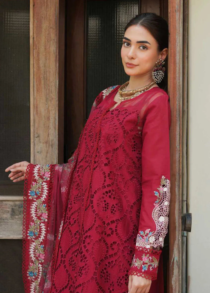 Manara Embroidered Lawn Suit Unstitched 3 Piece MNA24L ML-06 Mahay - Luxury Collection