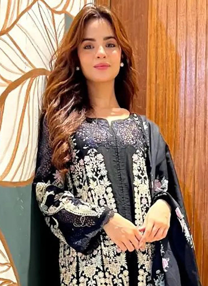 Manara Embroidered Lawn Suit Unstitched 3 Piece MNA24L ML-07 Pearl - Luxury Collection