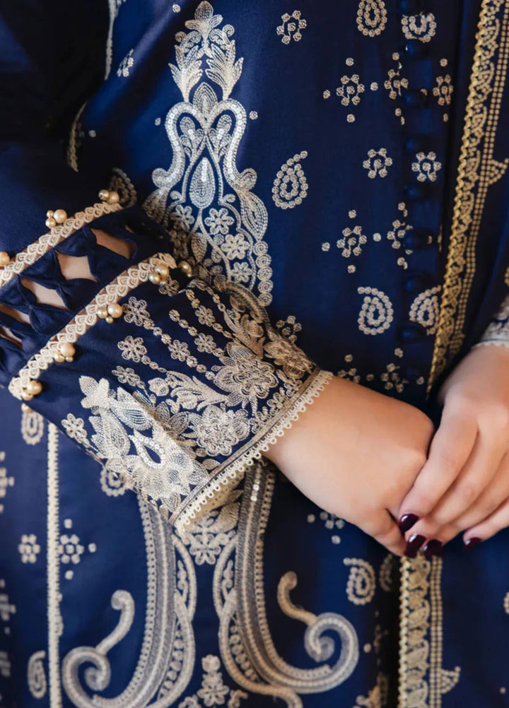 Manara Embroidered Twill linen Suit Unstitched 3 Piece MNA24LW LW-08 Aari - Winter Collection