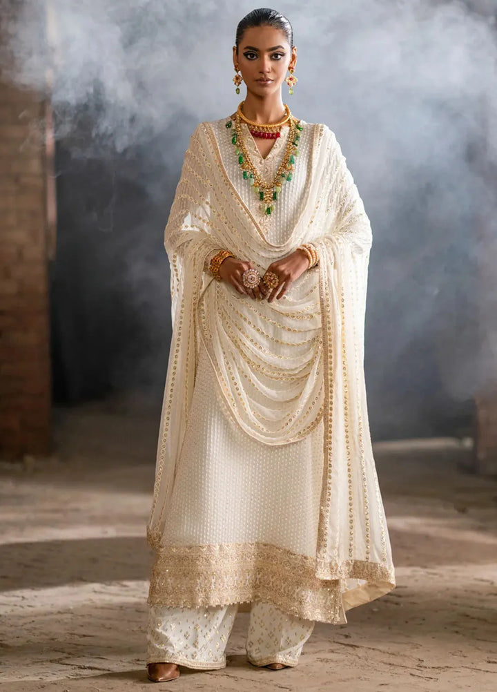 Mannat By Erum Khan Luxury Pret Embroidered Chiffon 3 Piece Suit Tabeer