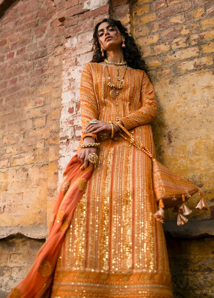 Mannat By Erum Khan Luxury Pret Embroidered zari 3 Piece Suit Shamma