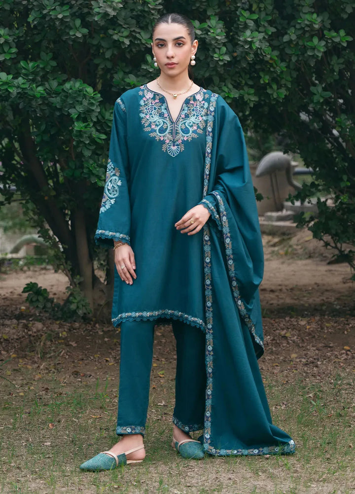 Mannat Clothing Pret Embroidered Khaddar 3 Piece Suit Aabroo