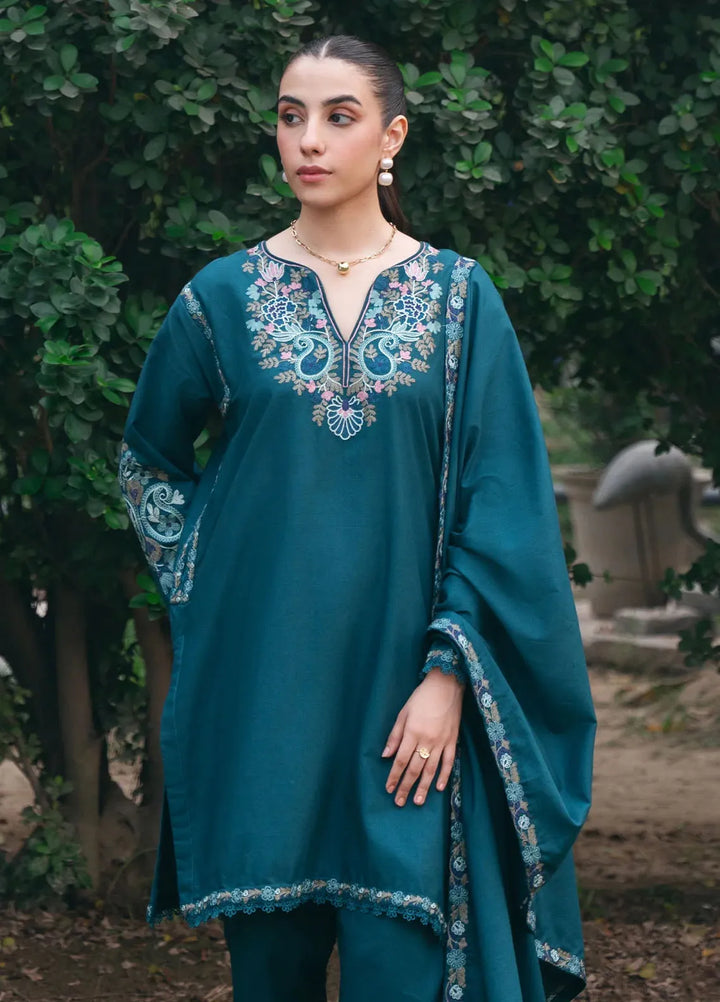 Mannat Clothing Pret Embroidered Khaddar 3 Piece Suit Aabroo