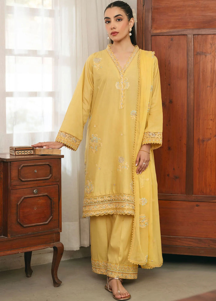 Mannat Clothing Pret Embroidered Lawn 3 Piece Suit Dawn