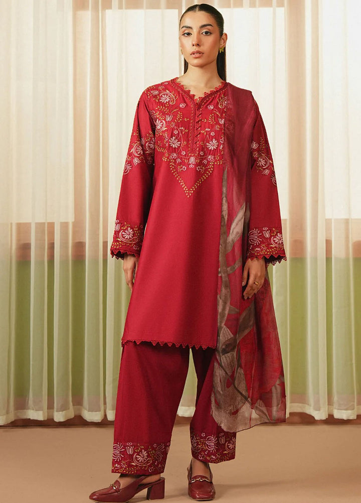 Mannat Clothing Pret Embroidered Lawn 3 Piece Suit Flare