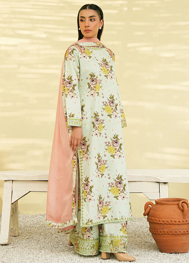 Mannat Clothing Pret Embroidered Lawn 3 Piece Suit Petals