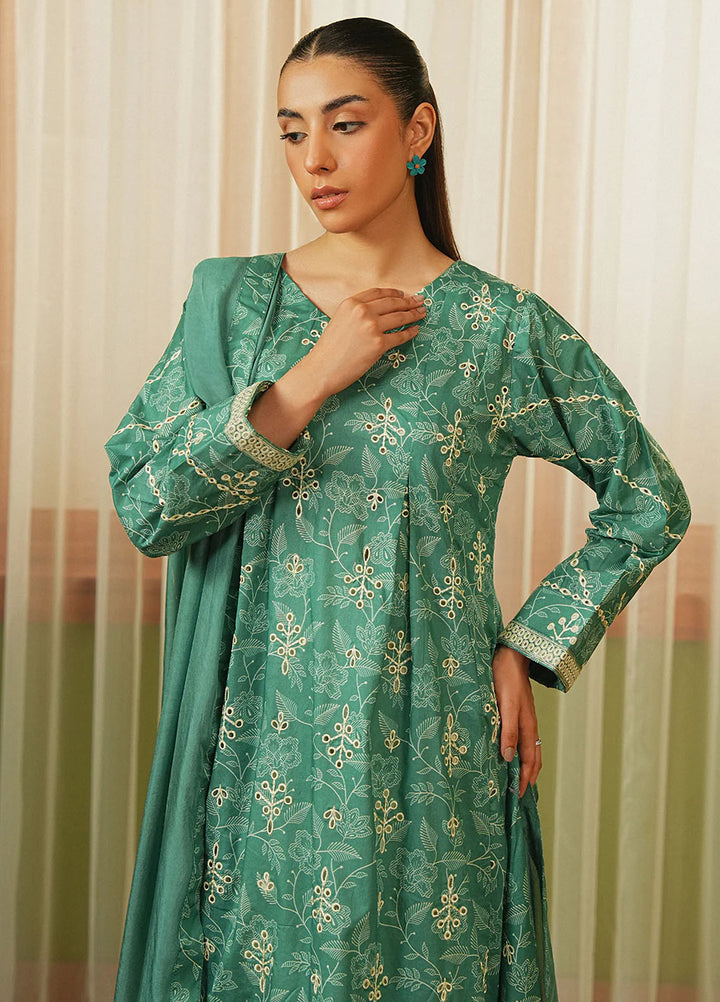 Mannat Clothing Pret Embroidered Lawn 3 Piece Suit Serenity
