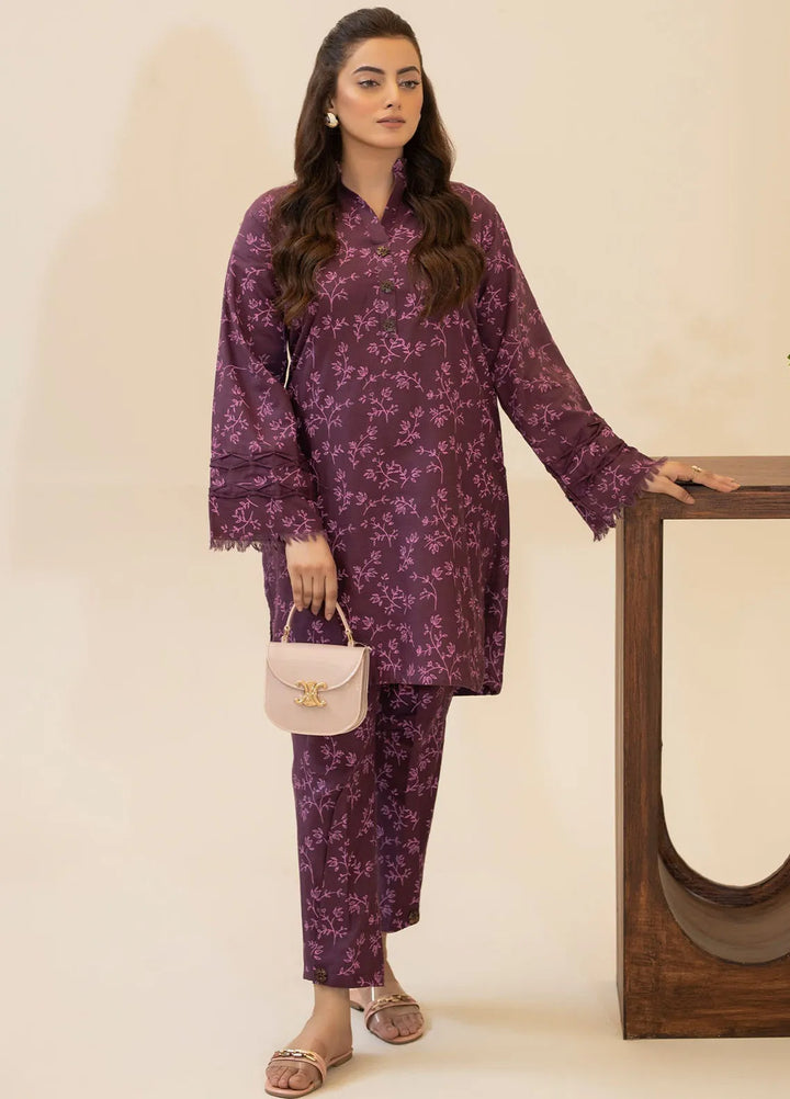 Mannat Clothing Pret Printed Light Khaddar 2 Piece Suit Ivy