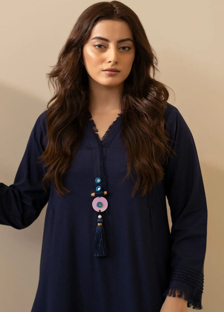 Mannat Clothing Pret Printed Light Khaddar 2 Piece Suit Sapphire