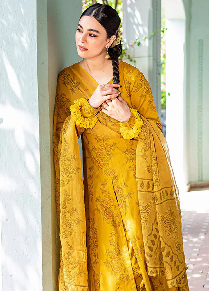Mannat Pret Printed Cotton 3 Piece Suit Nargis