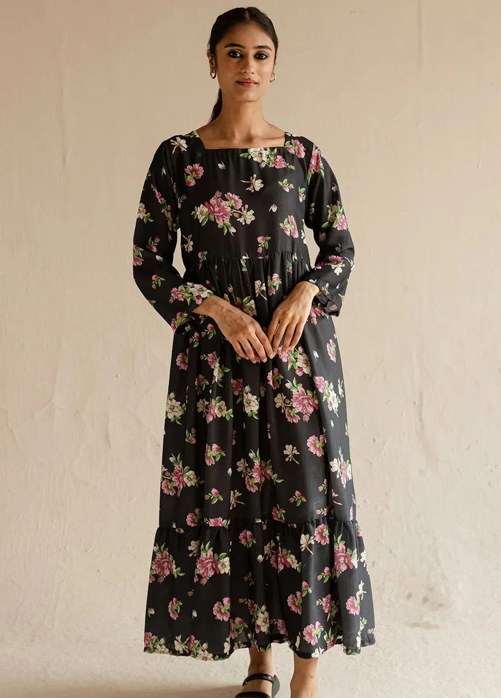Mannat Pret Printed Crepe Kurti Mehrunisa