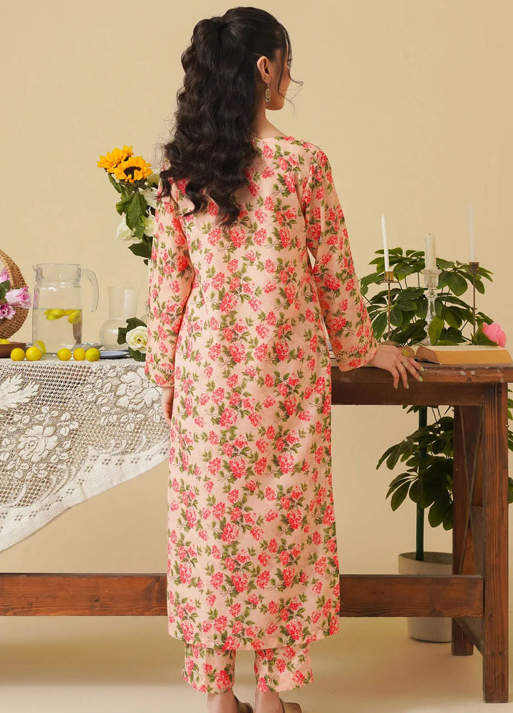 Mannat Pret Printed Poly Lawn 3 Piece Suit Lotus