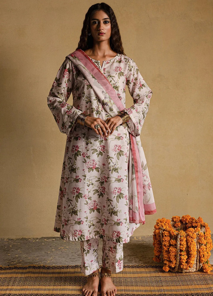 Mannat Pret Printed Raw Silk 3 Piece Suit Farah
