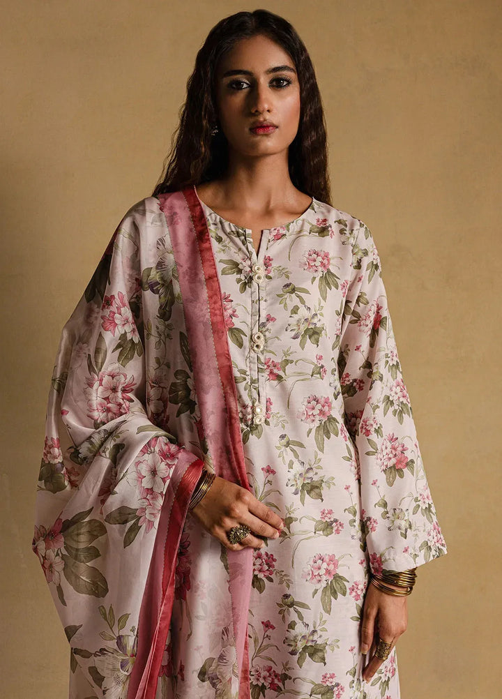 Mannat Pret Printed Raw Silk 3 Piece Suit Farah