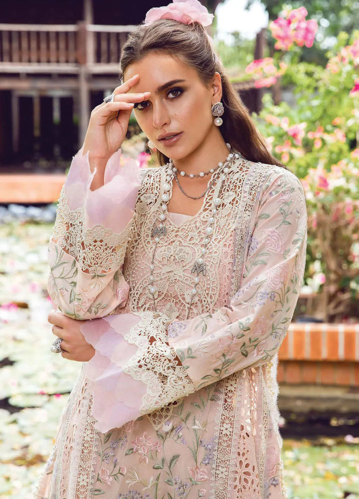 Maria B Embroidered Lawn Suit Unstitched 3 Piece MB24E D-07 - Luxury Collection