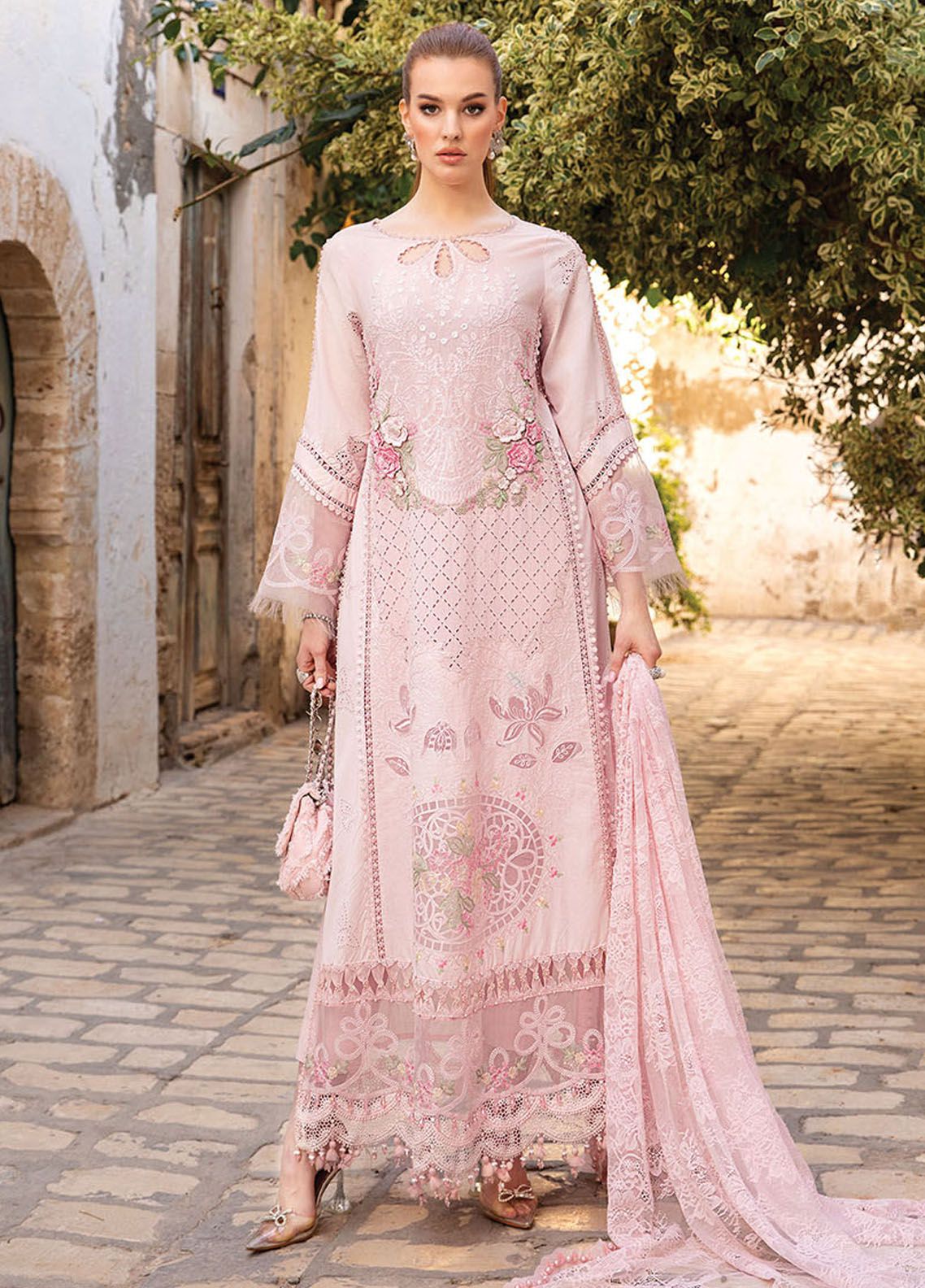 Maria B Embroidered  Suits Unstitched 3 Piece MB24LL 8B - Luxury Lawn Collection main image 1