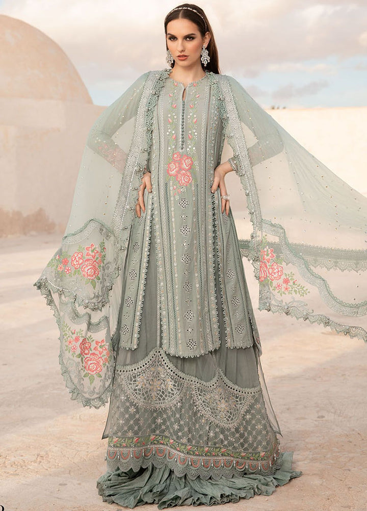 Maria B Embroidered  Suits Unstitched 3 Piece MB24LL 12B - Luxury Lawn Collection