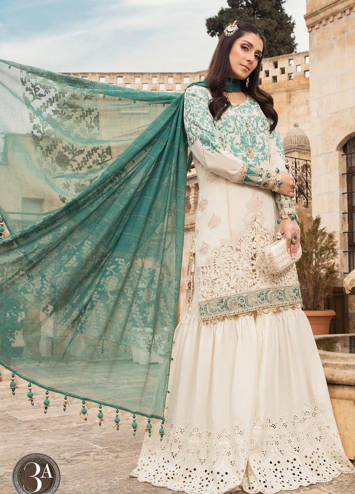 Maria B Embroidered  Suits Unstitched 3 Piece MB24LL 2B - Luxury Lawn Collection