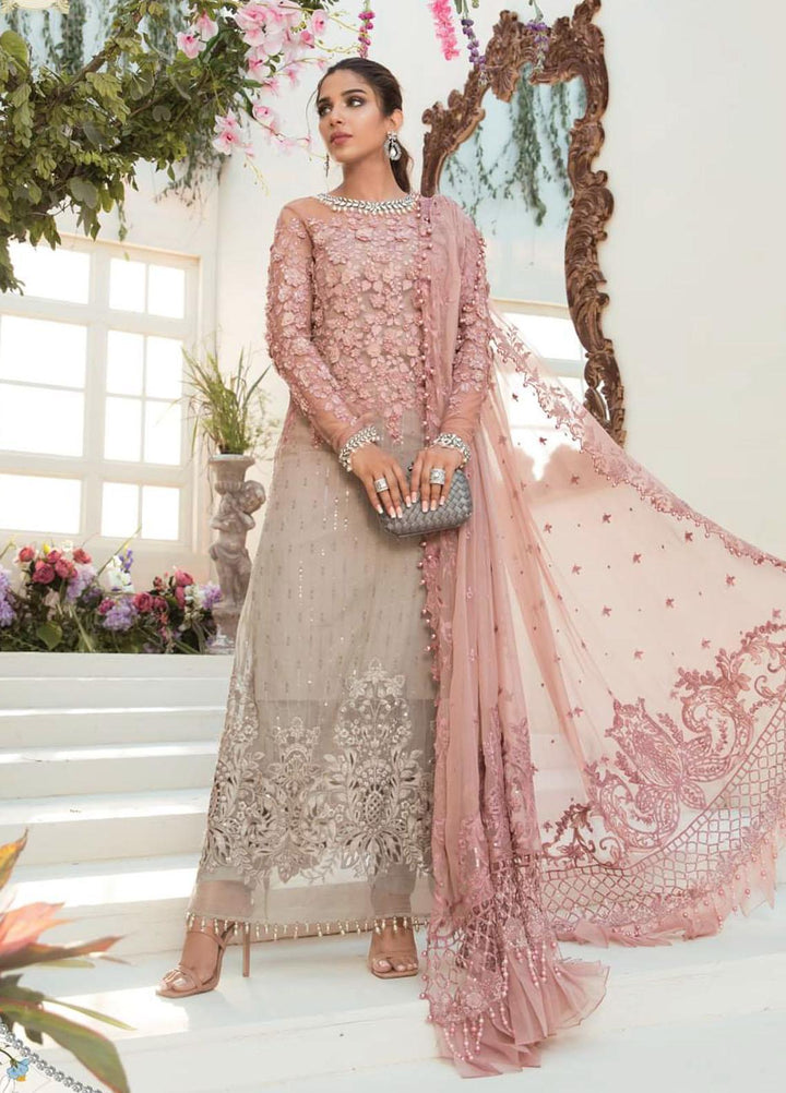 Mbroidered By Maria B Embroidered Organza Suits Unstitched 3 Piece MB21MB 01 - Eid Collection