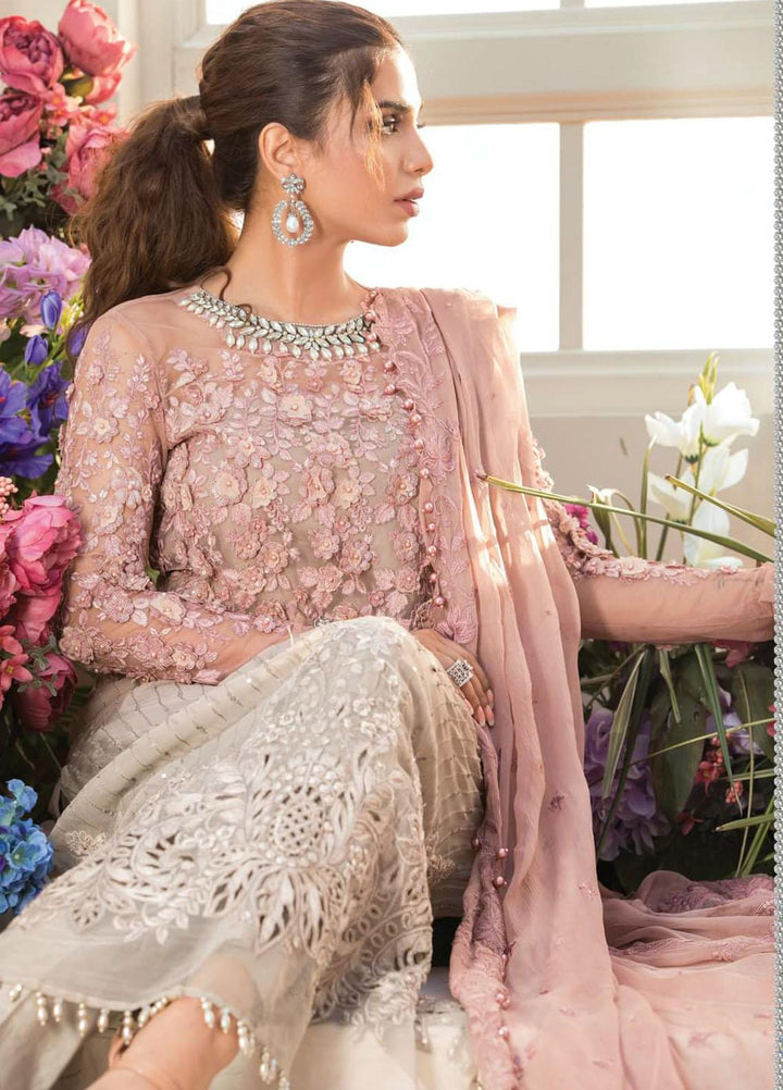 Mbroidered By Maria B Embroidered Organza Suits Unstitched 3 Piece MB21MB 01 - Eid Collection