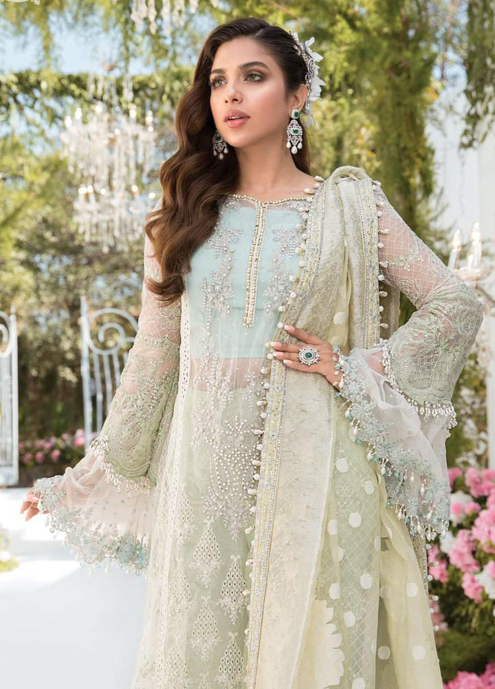 Mbroidered By Maria B Embroidered Organza Suits Unstitched 3 Piece MB21MB 02 - Eid Collection