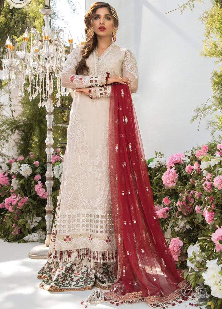Mbroidered By Maria B Embroidered Organza Suits Unstitched 3 Piece MB21MB 03 - Eid Collection