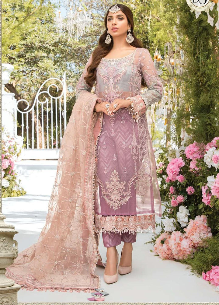Mbroidered By Maria B Embroidered Organza Suits Unstitched 3 Piece MB21MB 05 - Eid Collection