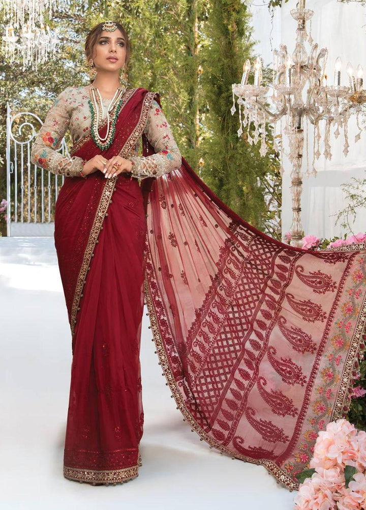 Mbroidered By Maria B Embroidered Chiffon Suits Unstitched 3 Piece MB21MB 07 - Eid Collection