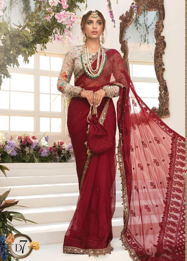 Mbroidered By Maria B Embroidered Chiffon Suits Unstitched 3 Piece MB21MB 07 - Eid Collection